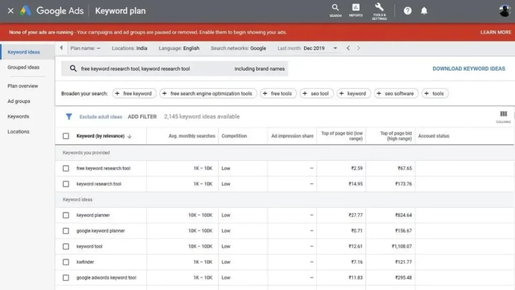 Google-Ads-Keyword-Planner